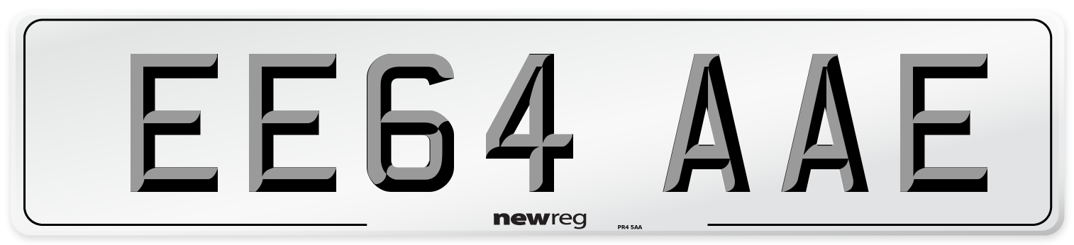 EE64 AAE Number Plate from New Reg
